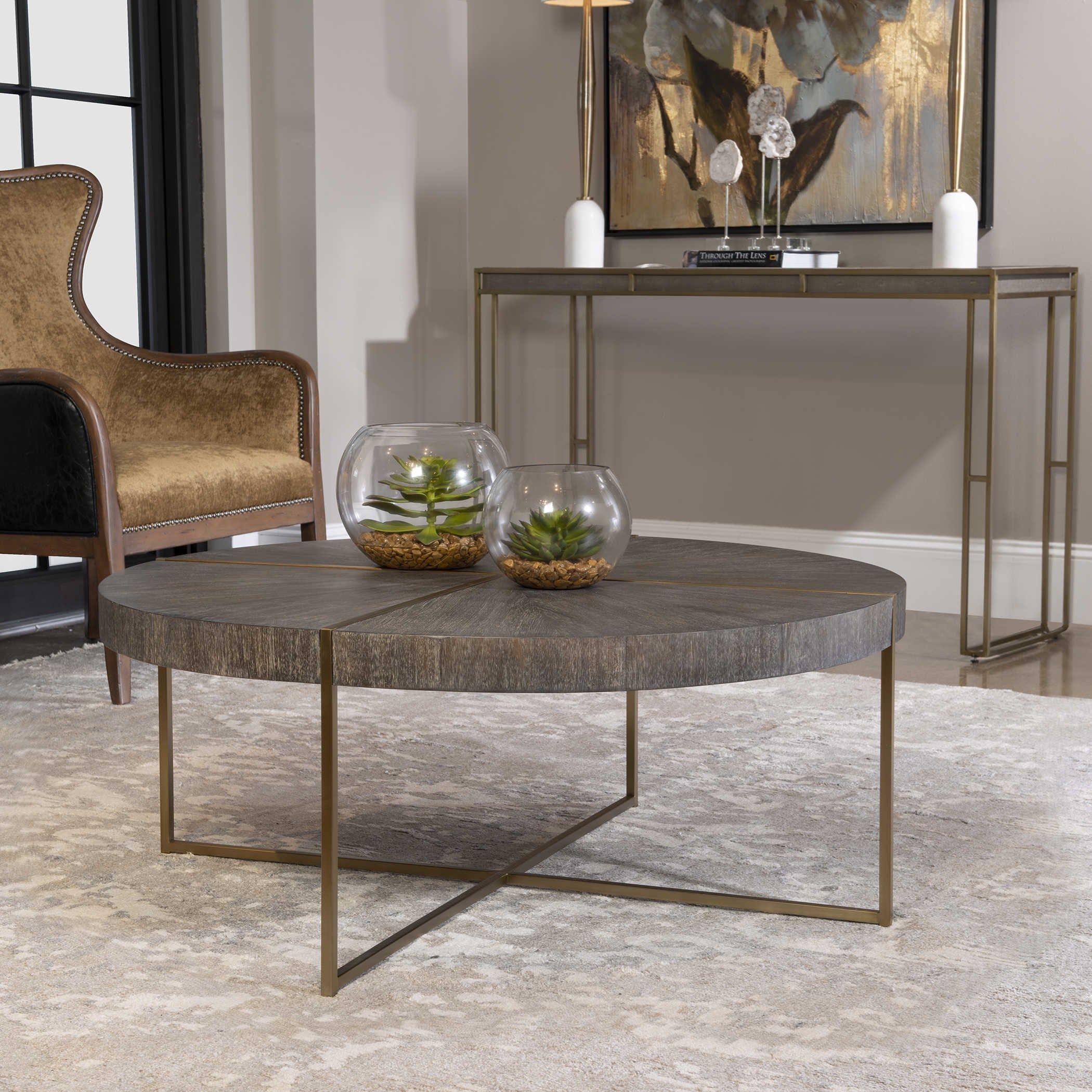 Uttermost Accent Furniture Occasional Tables Taja Round Coffee Table Sheely's Furniture